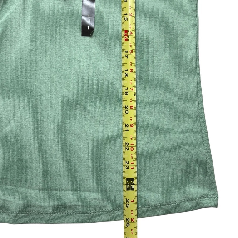 NEW TORRID Rib Cinched V-Neck Tee 1X 14/16 Green Cotton Blend Short Sleeve - Picture 6 of 10